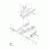Схема узла: Задний рычаг и Подвеска Yamaha FZ6 FZ6 FAZER S2