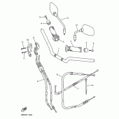 Схема вузла: Кермо та Тросики Yamaha XJ600 Diversion (S-TYPE)