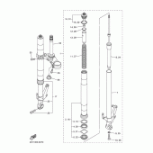 Схема вузла: Вилка передньої осі Yamaha FZ1 FZ1 FAZER (S-TYPE)