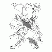 Схема вузла: Радіатор та Патрубок системи охолодження Yamaha FZ6 FZ6 FAZER S2