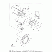 Схема вузла: Задній гальмівний супорт Yamaha FZ6 FZ6R