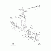 Схема вузла: Підніжки та Підставка Yamaha TTR90 TT-R90
