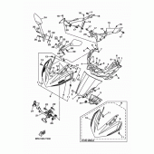 Схема вузла: Вітрове скло Yamaha YZF-R3