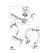 Схема вузла: Передній гальмівний циліндр Yamaha XVS1100 V-Star Silverado