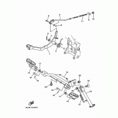 Схема вузла: Підніжки та Підставка Yamaha TTR50 TT-R50