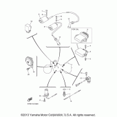 Схема вузла: Электрооборудование (1) Yamaha XVS1100 V-Star Midnight Custom