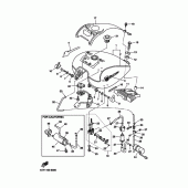 Схема вузла: Паливний бак Yamaha XVZ1300 Royal Star Venture