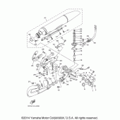 Схема узла: Выхлопная система Yamaha XV1900 Roadliner S