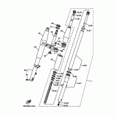 Схема вузла: Вилка передньої осі Yamaha XVS650 V-Star Classic