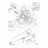 Схема узла: Заднее колесо Yamaha WR450F