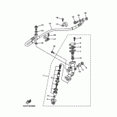 Схема вузла: Задній гальмівний циліндр Yamaha YZ125