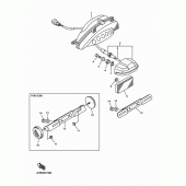 Схема вузла: Задній ліхтар (Стоп-сигнал) Yamaha VMX17 V-MAX