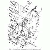 Схема вузла: Рама Yamaha WR500Z