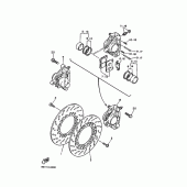 Схема вузла: Переднє гальмо Yamaha XV750 Virago