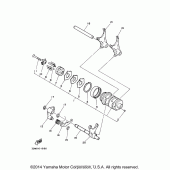 Схема вузла: Копірний вал і вилки Yamaha XV250 V-Star