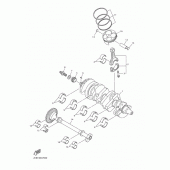 Схема узла: Коленчатый вал и Поршень Yamaha YZF-R1 R1 RaceBase