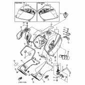 Схема вузла: Паливний бак Yamaha XT500