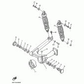 Схема вузла: Hinterradschwinge aufhang Yamaha XV750 Virago