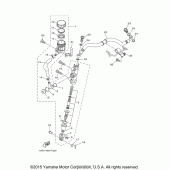 Схема вузла: Задній гальмівний циліндр Yamaha YZF-R3