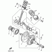 Схема узла: Коленчатый вал и Поршень Yamaha XV250 Virago