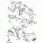 Схема узла: Боковая крышка Yamaha XV750 Virago