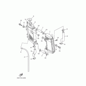 Схема узла: Радиатор и Патрубок системы охлаждения Yamaha YZ250 YZ250
