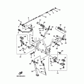 Схема узла: Подножки и Подставка Yamaha TW125