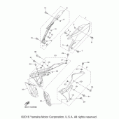 Схема вузла: Бічна кришка Yamaha YZ450F YZ450FX