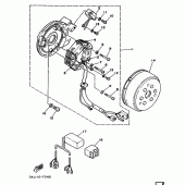 Схема узла: Генератор Yamaha XT350 XT350