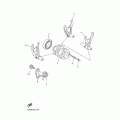 Схема узла: Копирный вал и Вилки Yamaha WR250 WR250F