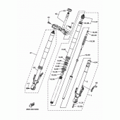 Схема вузла: Вилка передньої осі Yamaha XTZ1200 Super Tenere