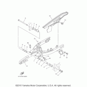 Схема вузла: Задній важіль та підвіска Yamaha TW200