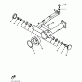 Схема вузла: Задній важіль та підвіска Yamaha VMX12 V-MAX
