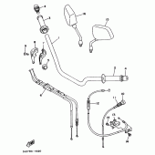 Схема узла: Руль и Тросики Yamaha TDM850