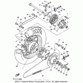 Схема вузла: Заднє колесо Yamaha XV250 Route 66