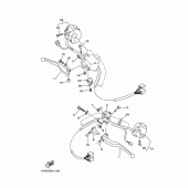 Схема вузла: Пульт управління рульовий та Важель Yamaha XVS400 Drag Star