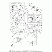 Схема узла: Облицовочные элементы (2) Yamaha FZ6 FZ6R