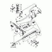 Схема узла: Задний тормозной цилиндр Yamaha XV1700 Road Star Warrior