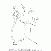 Схема вузла: Кермо та Тросики Yamaha XVS1300 V-Star