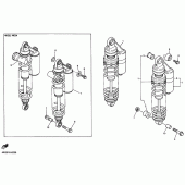 Схема вузла: Задня підвіска Yamaha XJR1200