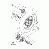 Схема вузла: Заднє колесо Yamaha XTZ1200 Super Tenere ES