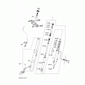 Схема вузла: Вилка передня вісь Yamaha WR125 WR125X