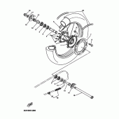 Схема узла: Заднее колесо Yamaha DT125 DT125X