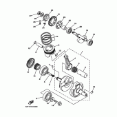 Схема узла: Коленчатый вал и Поршень Yamaha XG250 TRICKER