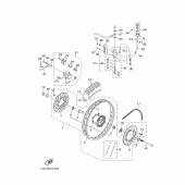 Схема узла: Заднее колесо и Задний тормоз Yamaha XT125