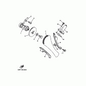 Схема вузла: Розподільний вал та Ланцюг ГРМ Yamaha TTR125 TT-R125