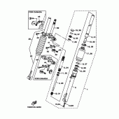 Схема вузла: Вилка передньої осі Yamaha TTR125 TT-R125