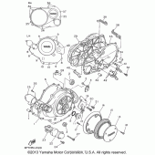Схема вузла: Кришки картера (1) Yamaha XV1100 Virago