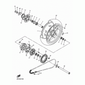 Схема вузла: Заднє колесо Yamaha YZF-R1 R1M