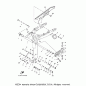 Схема узла: Задний рычаг и Подвеска Yamaha XT250 XT250